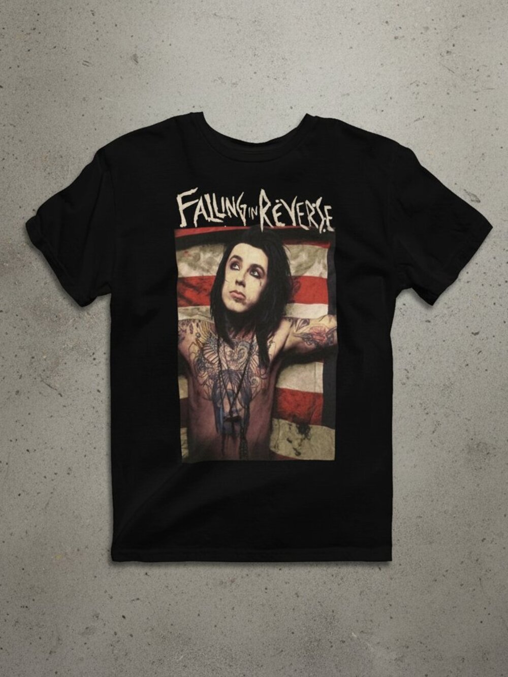 Falling in Reverse Vintage Graphic Tee Black Unisex Band Shirt Emo Punk Rock